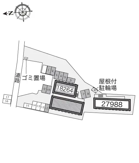 ★手数料０円★広島市安佐南区東原２丁目　月極駐車場（LP）